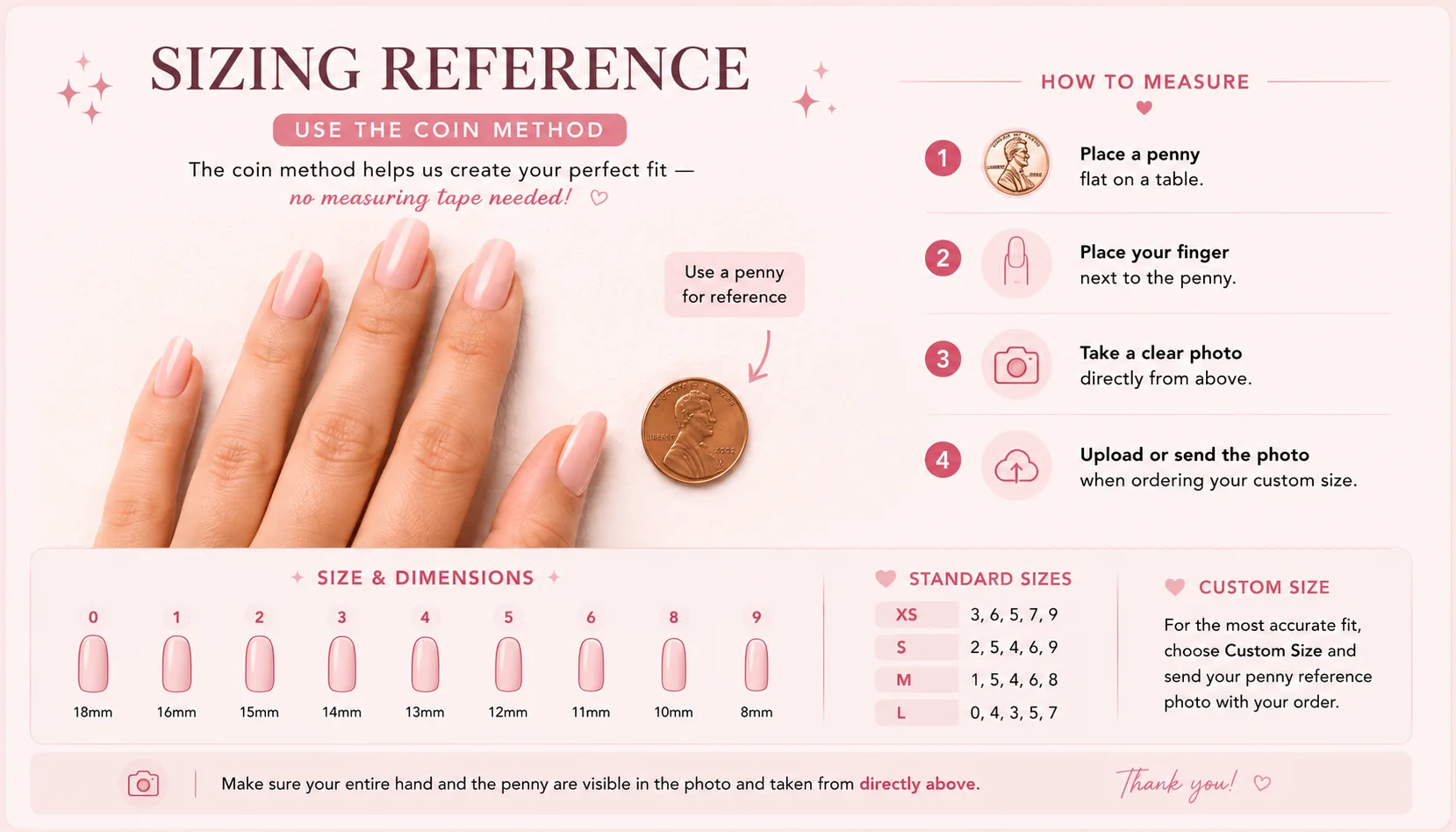 Sizing reference guide